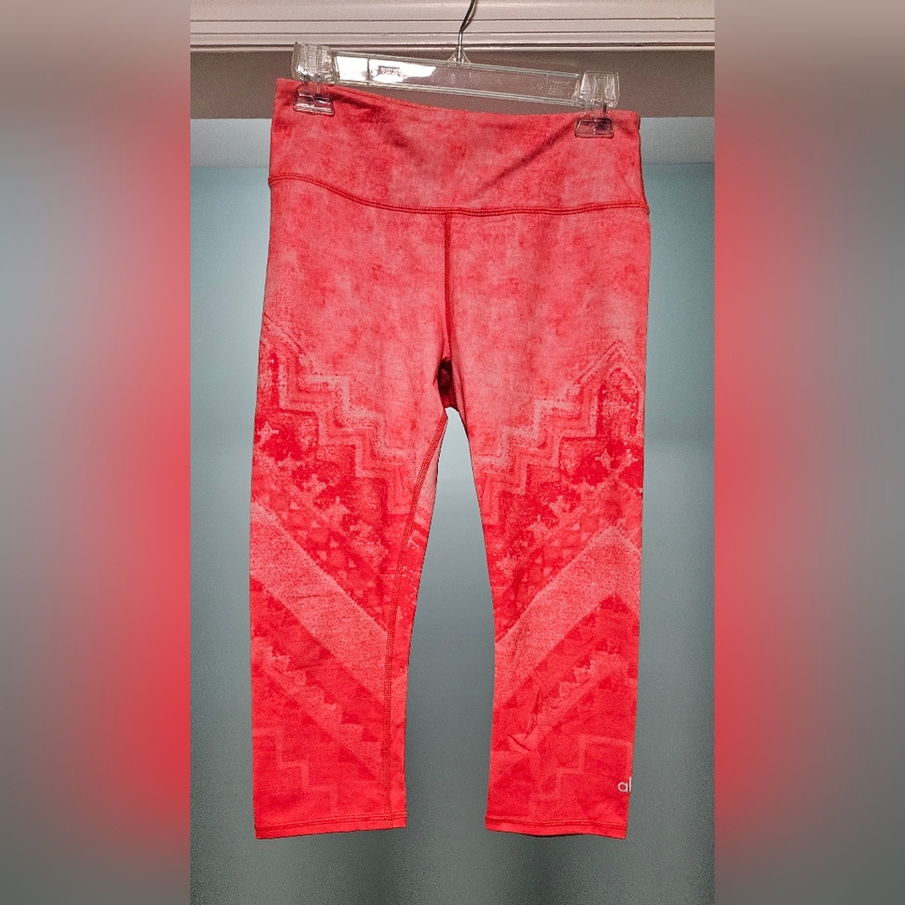 ALO Yoga Red Geometric Leggings